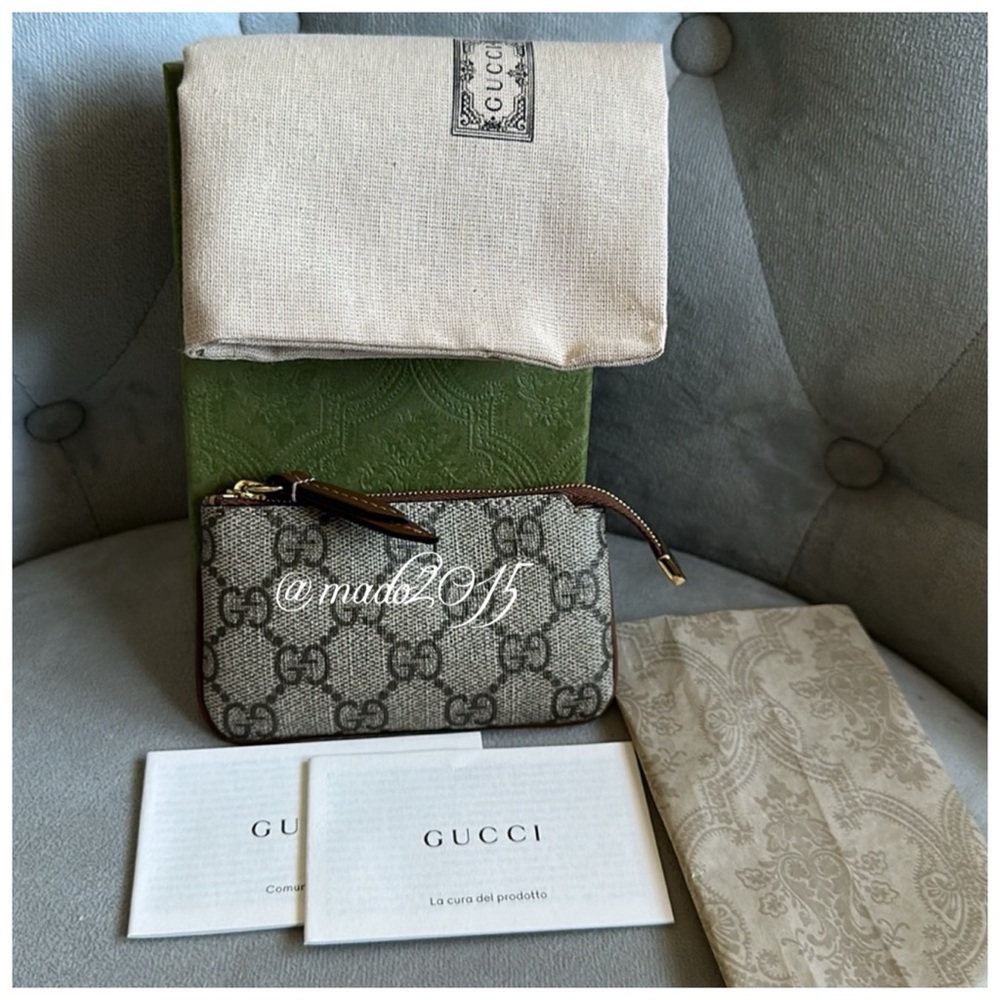 NWT AUTHENTIC Gucci Monogram Key Pouch - Picture 3 of 13